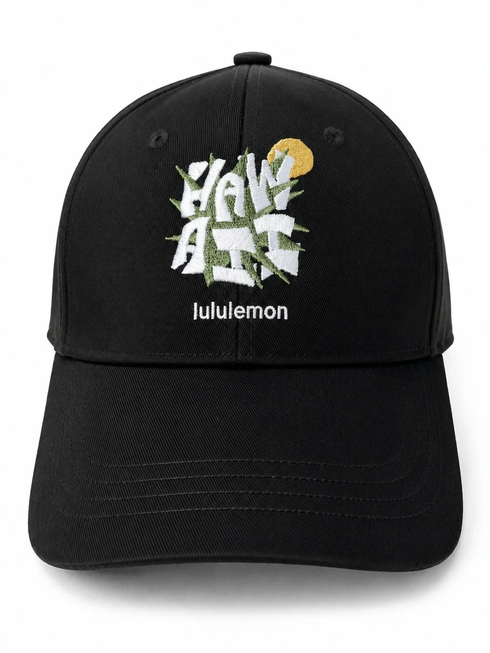 lululemon athletica Black Embroidered 'Have A Lot' Logo Baseball Cap
